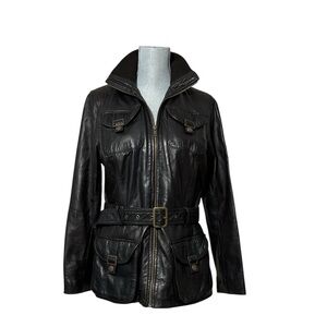 Vintage Transmission Women’s Dark Brown Genuine Leather Jacket
